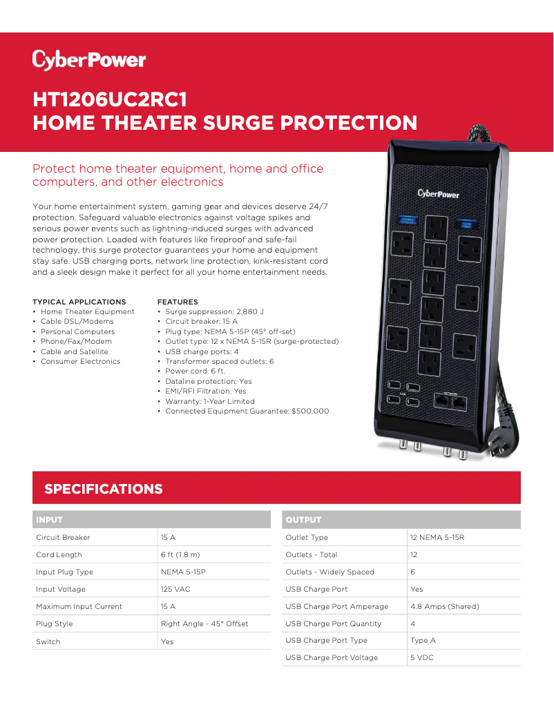 Página 1 del manual Manual de usuario CyberPower Home Theater HT1206UC2