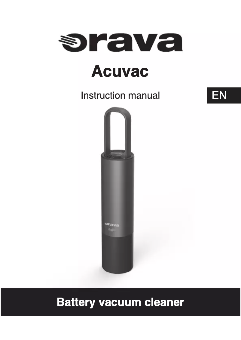 Imagen de la primera página del manual del dispositivo Acuvac