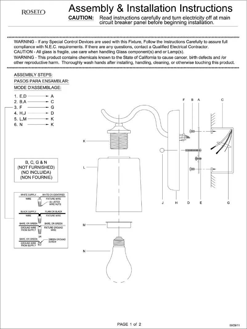 Imagen de la primera página del manual del dispositivo Zoe PBF1653ABZ