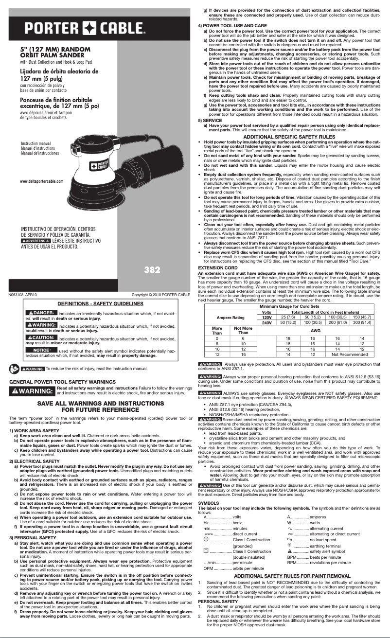 Imagen de la primera página del manual del dispositivo 382