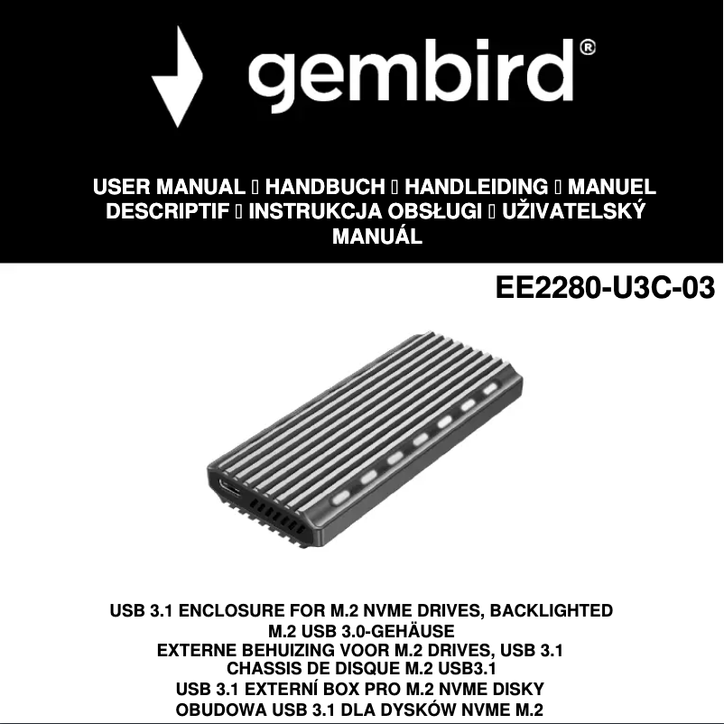 Página nº 1 - Manual de usuario Gembird EE2280-U3C-03