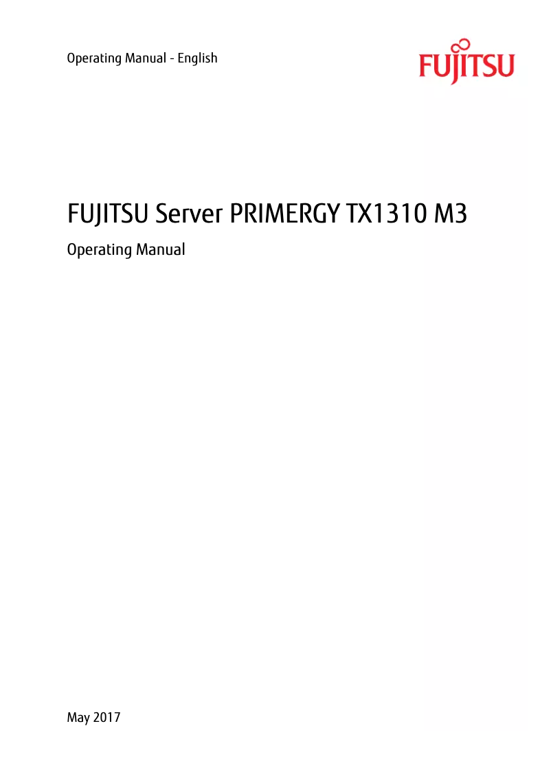 Página nº 1 - Manual de usuario Fujitsu PRIMERGY TX1310 M3
