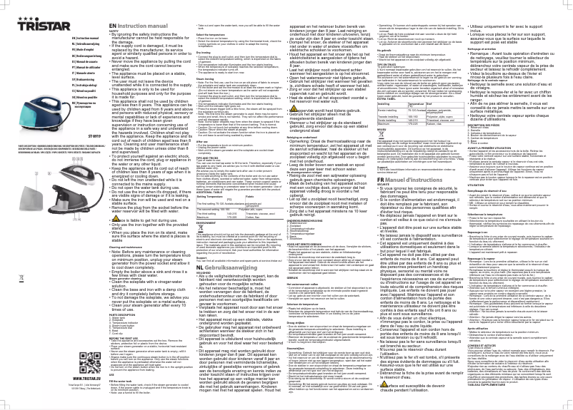 Página 1 del manual Manual de usuario TriStar ST-8919