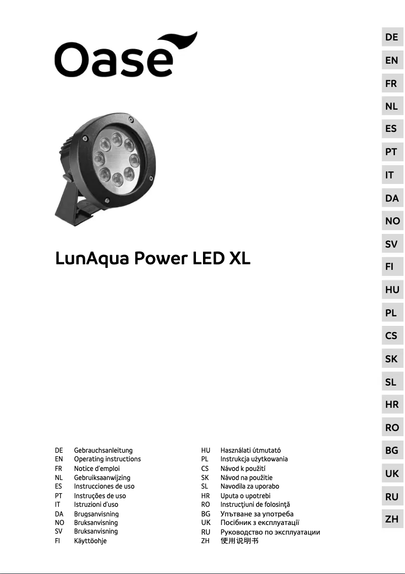 Página 1 del manual Manual de usuario Oase LunAqua Power LED XL
