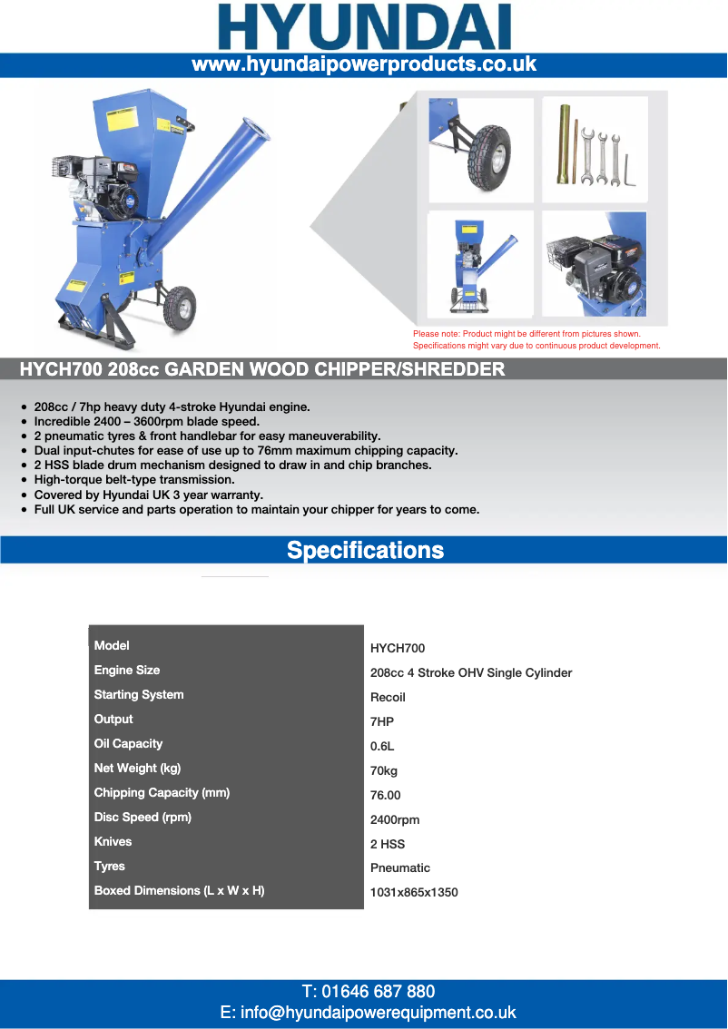 Imagen de la primera página del manual del dispositivo HYCH700