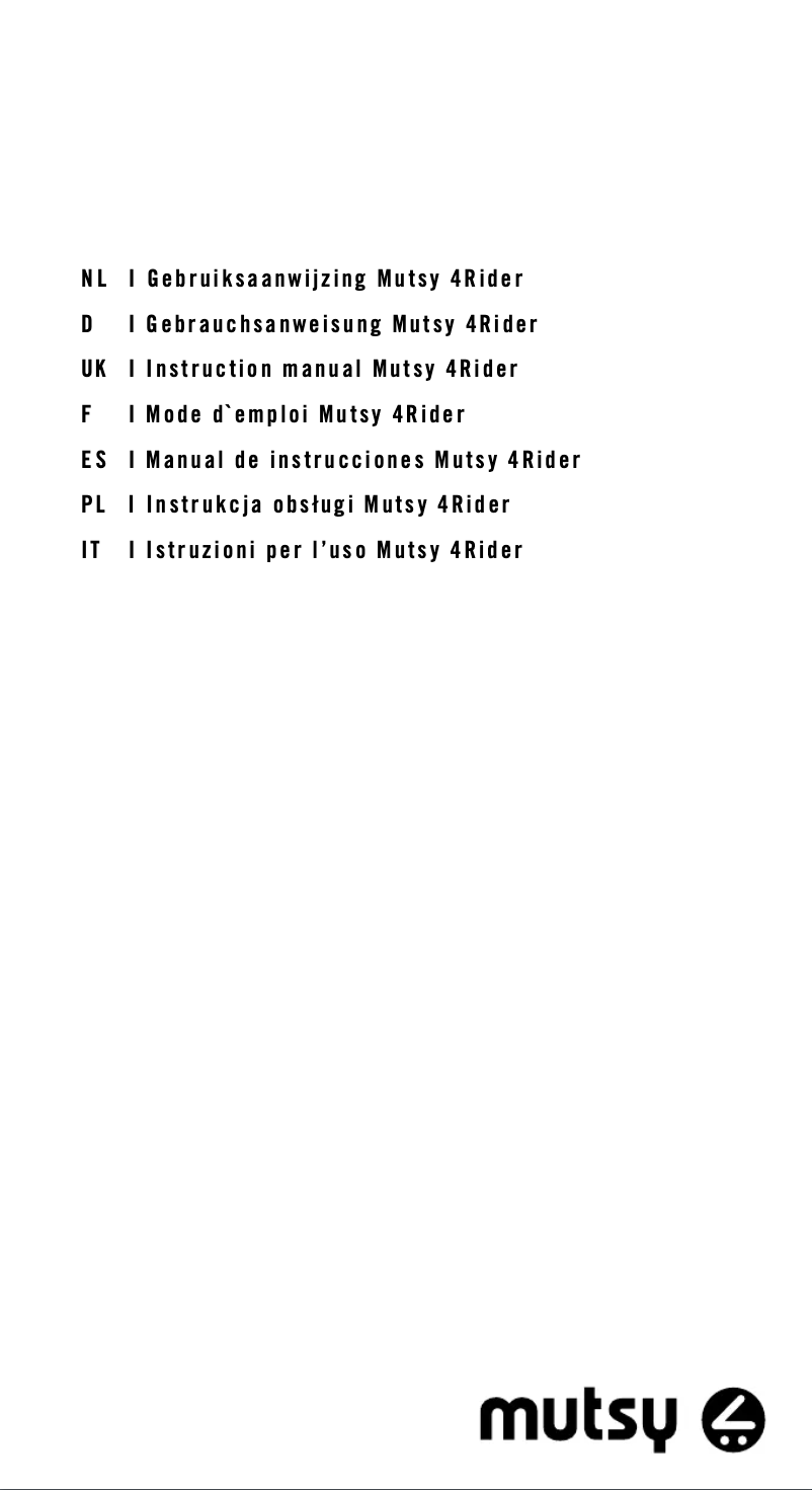 Página 1 del manual Manual de usuario Mutsy 4rider Lightweight
