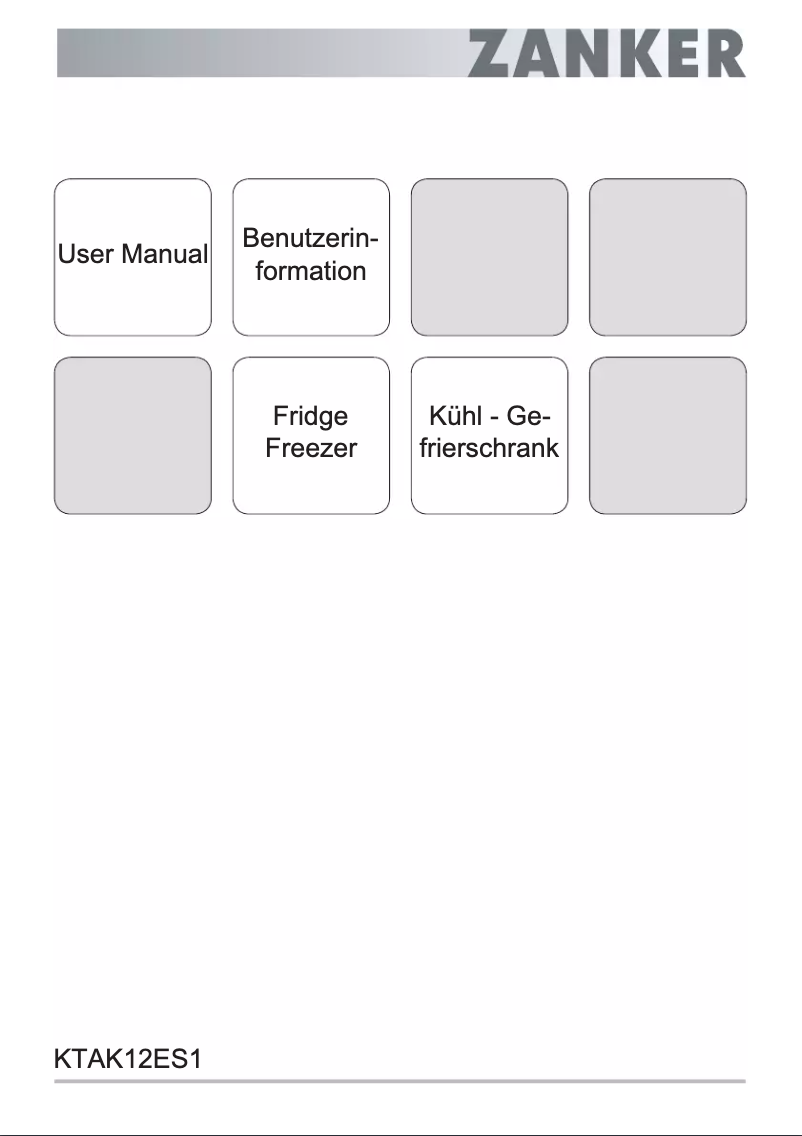 Página 1 del manual Manual de usuario Zanker KTAK12ES1