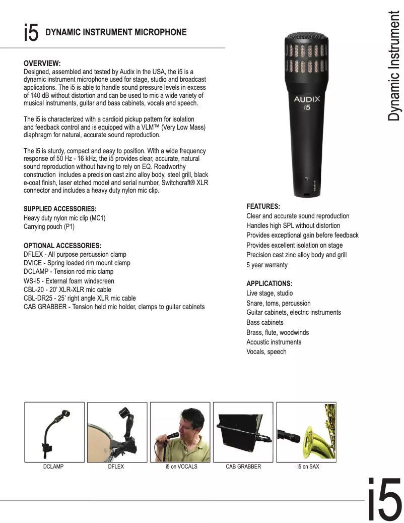 Imagen de la primera página del manual del dispositivo i5