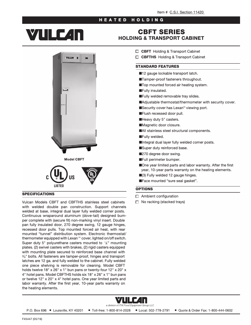 Imagen de la primera página del manual del dispositivo CBFTHS