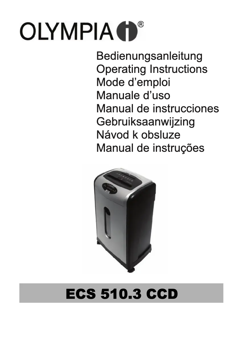Imagen de la primera página del manual del dispositivo ECS 510.3 CCD