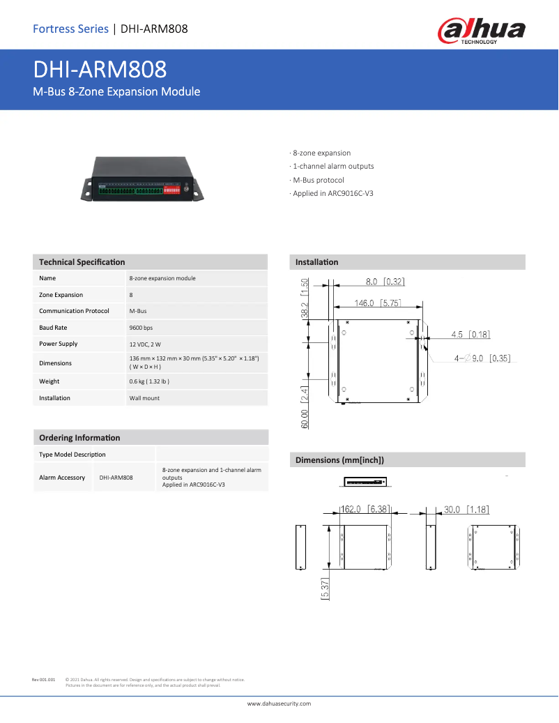 Página 1 del manual Manual de usuario Dahua Technology ARM808