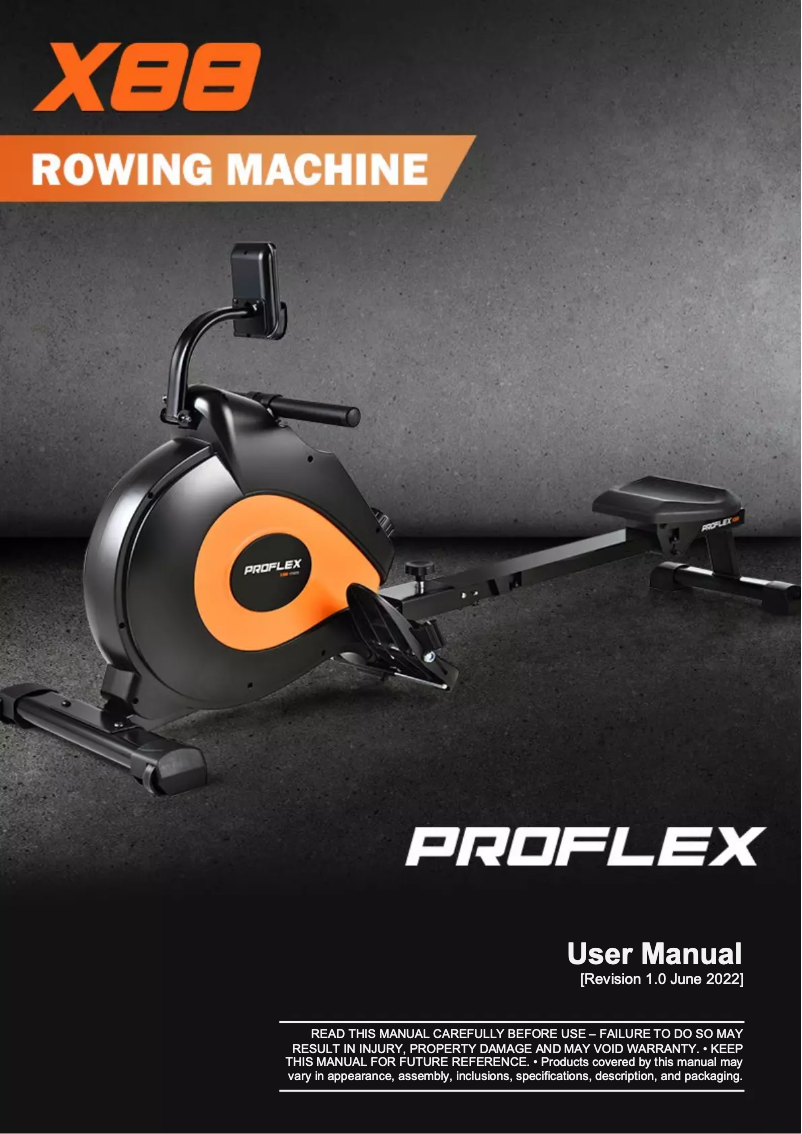 Página 1 del manual Manual de usuario Proflex X88