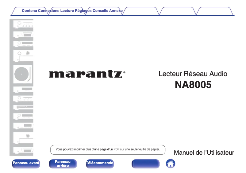 Página 1 del manual Manual de usuario Marantz NA8005