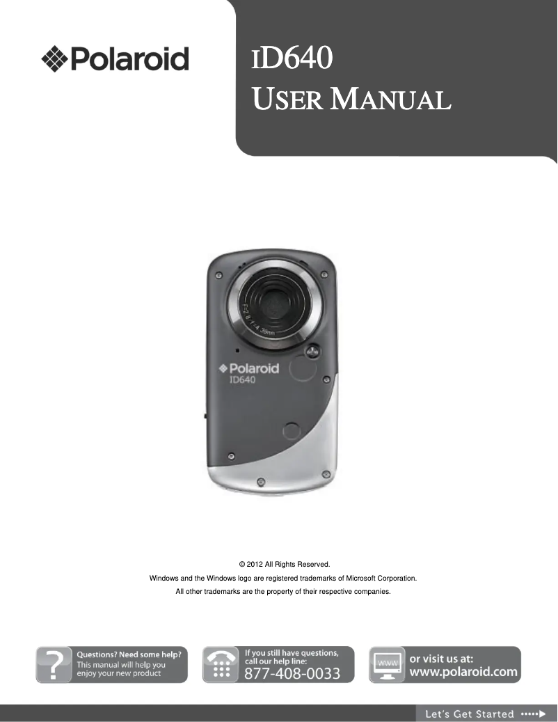 Página nº 1 - Manual de usuario Polaroid iD640