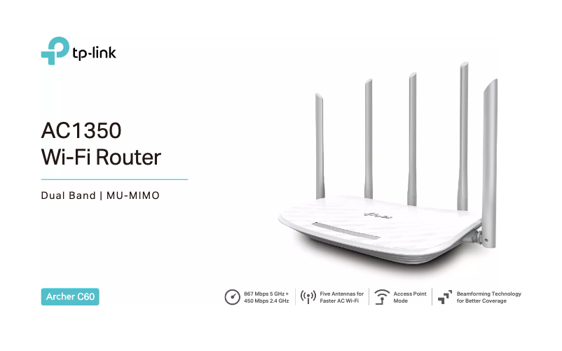 Imagen de la primera página del manual del dispositivo AC 1350