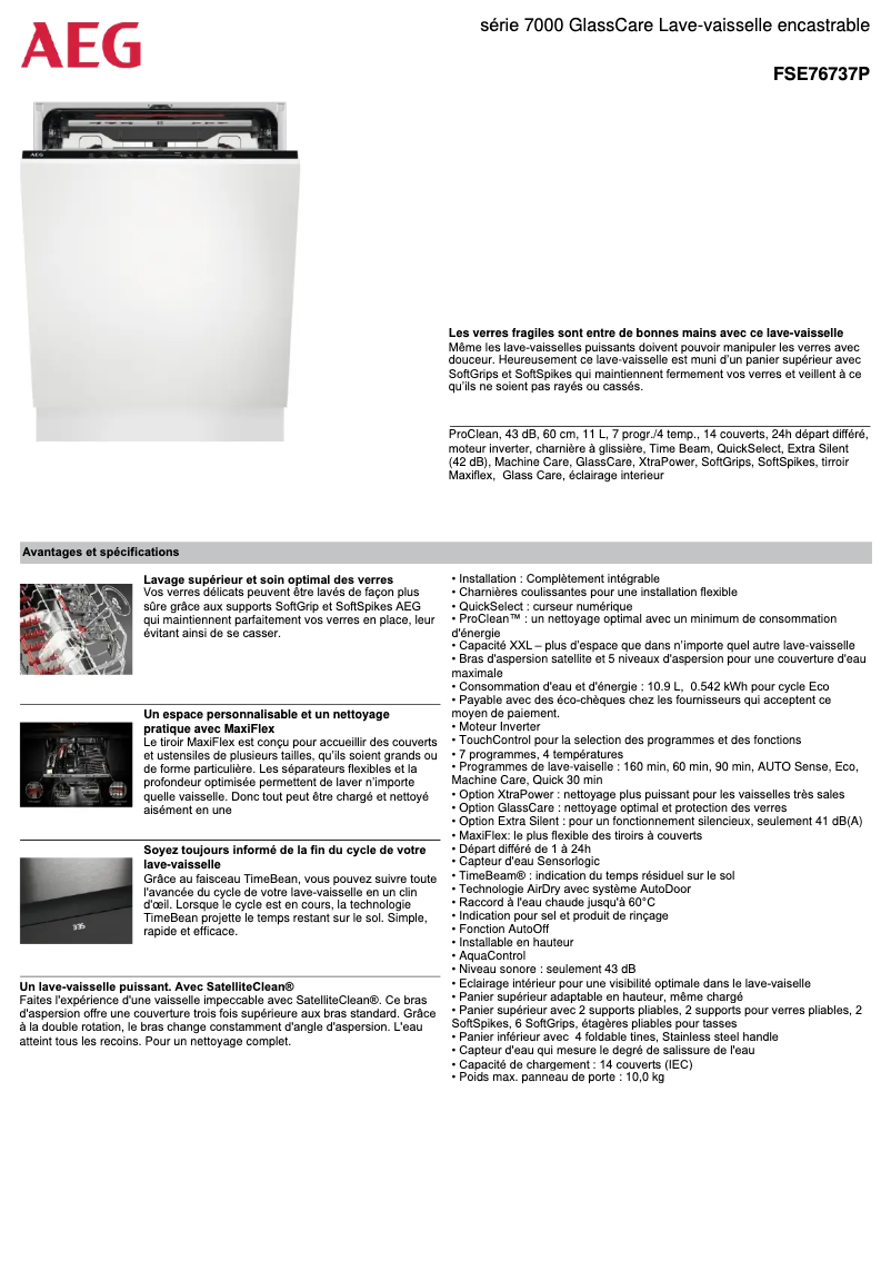 Página nº 1 - Ficha técnica AEG FSE76737P