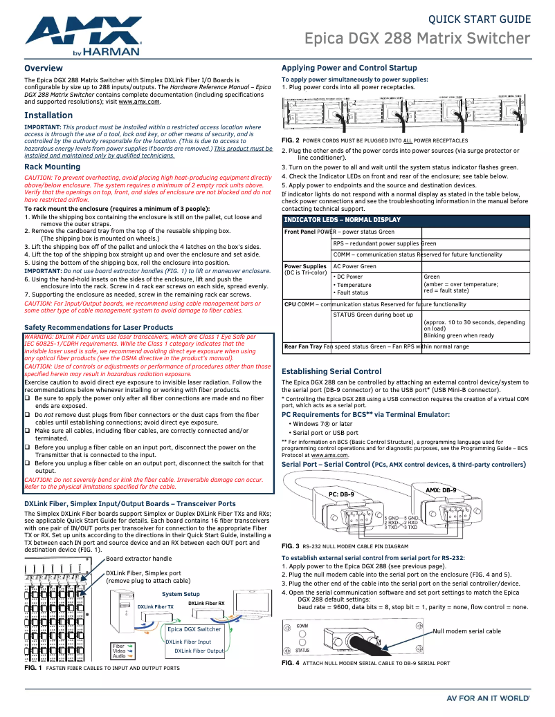 Imagen de la primera página del manual del dispositivo Epica DGX 288 Enclosure