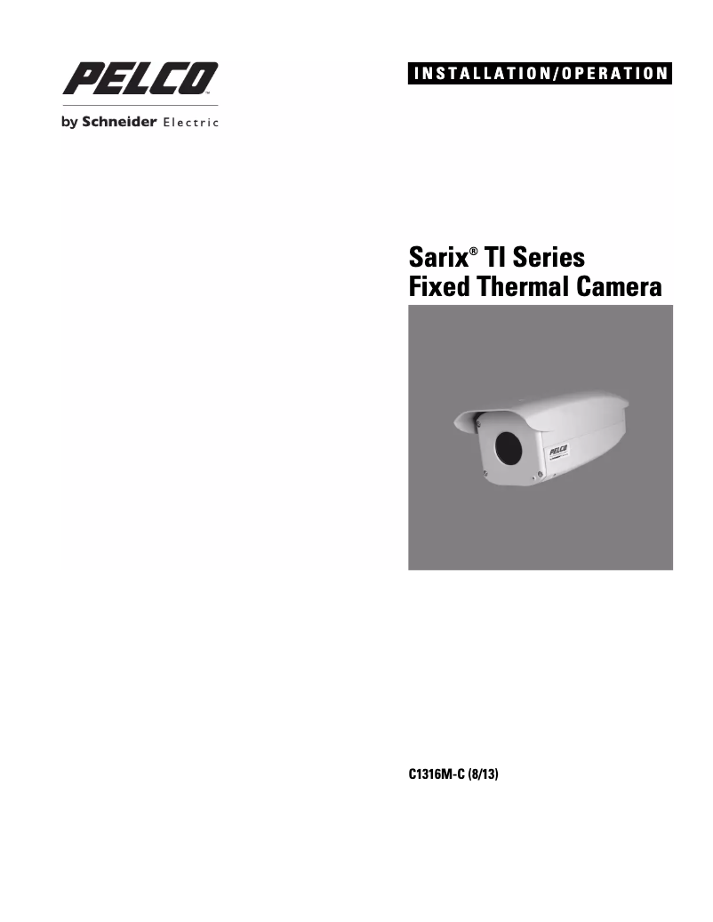 Imagen de la primera página del manual del dispositivo Sarix TI3100-X