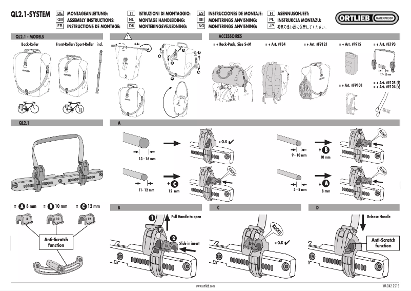 Imagen de la primera página del manual del dispositivo Back-Roller Pro Plus QL2.1