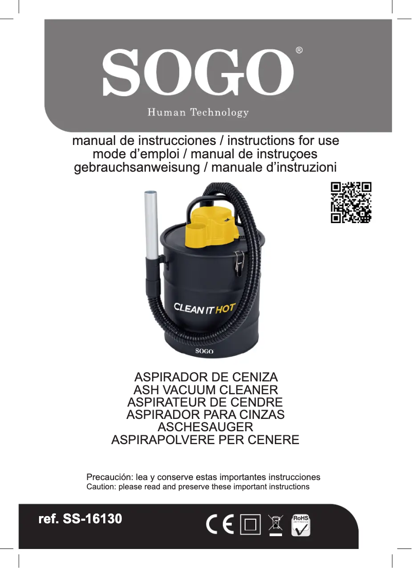 Imagen de la primera página del manual del dispositivo SS-16130