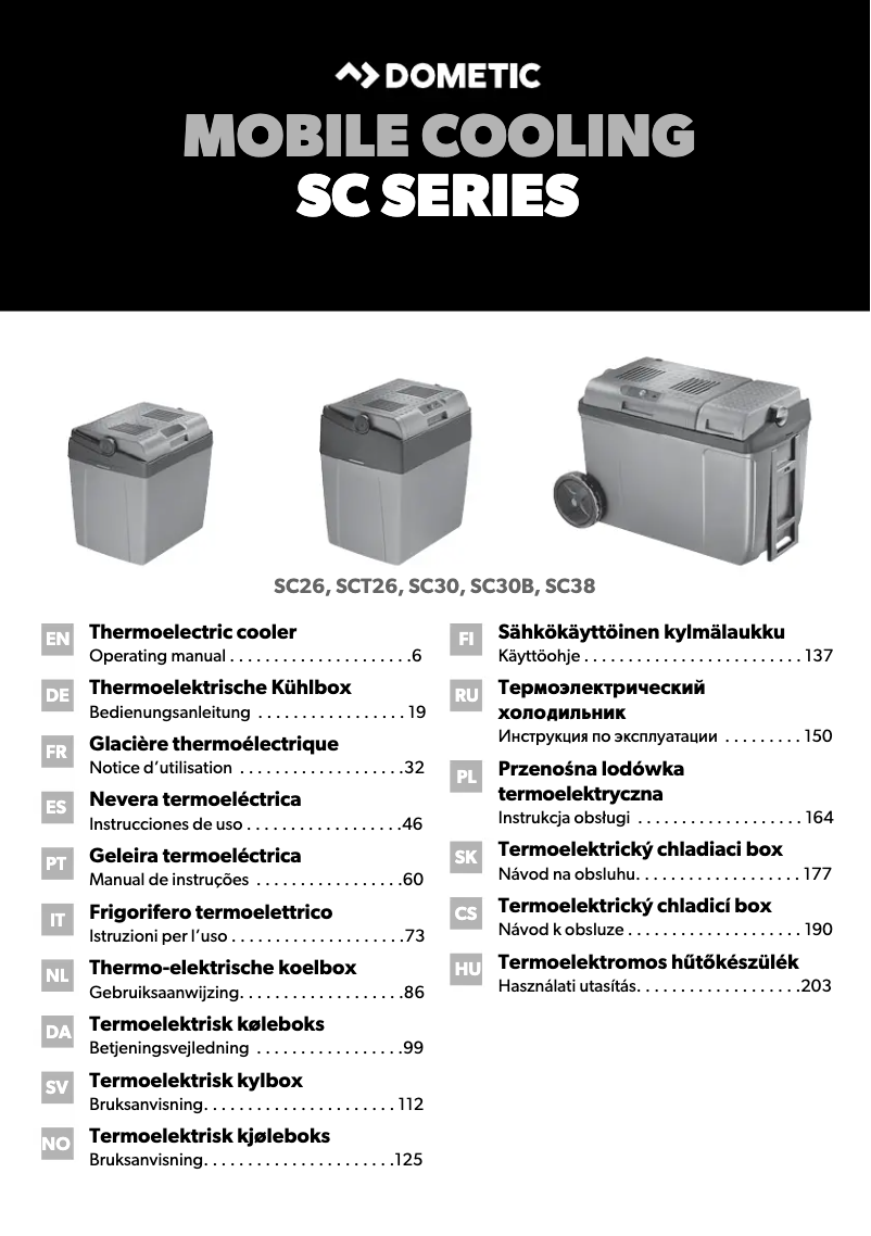 Imagen de la primera página del manual del dispositivo SC 30