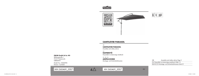 Imagen de la primera página del manual del dispositivo IAN 271112