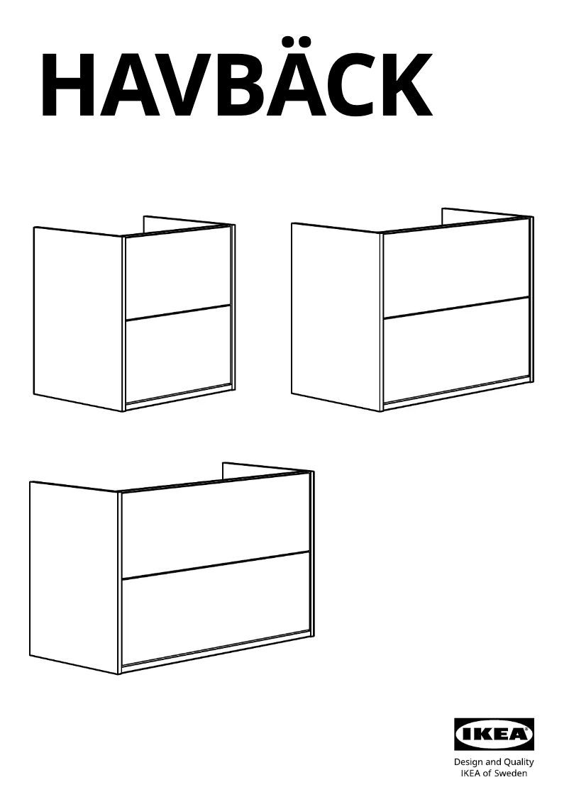 Imagen de la primera página del manual del dispositivo HAVBÄCK 005.350.64