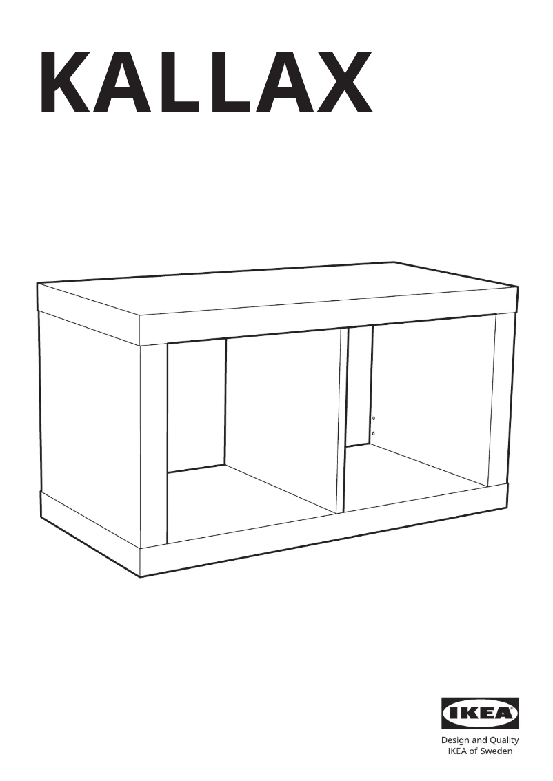 Página 1 del manual Manual de usuario Ikea KALLAX 403.958.77