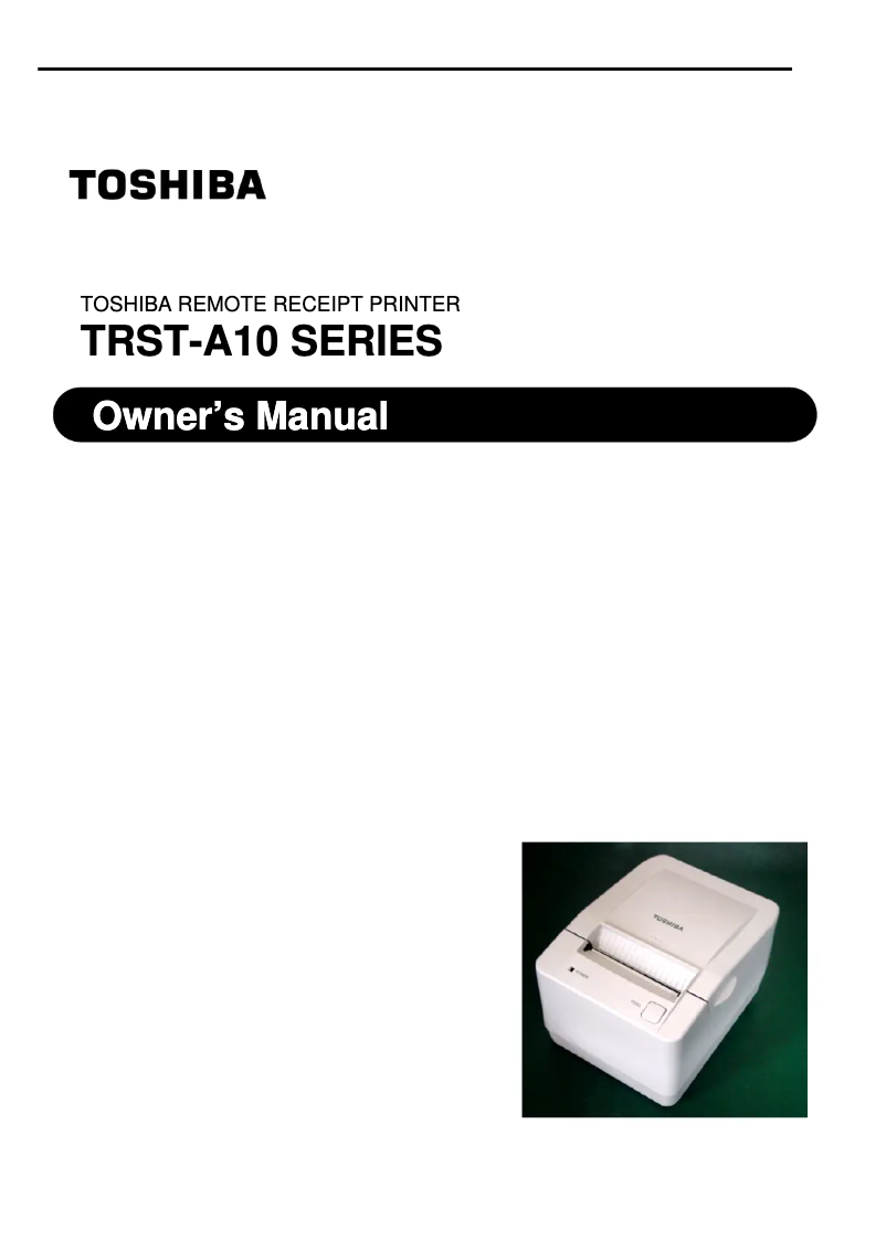 Página 1 del manual Manual de usuario Toshiba TRST-A10