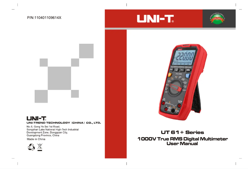 Página 1 del manual Manual de usuario Uni-T UT61BE+