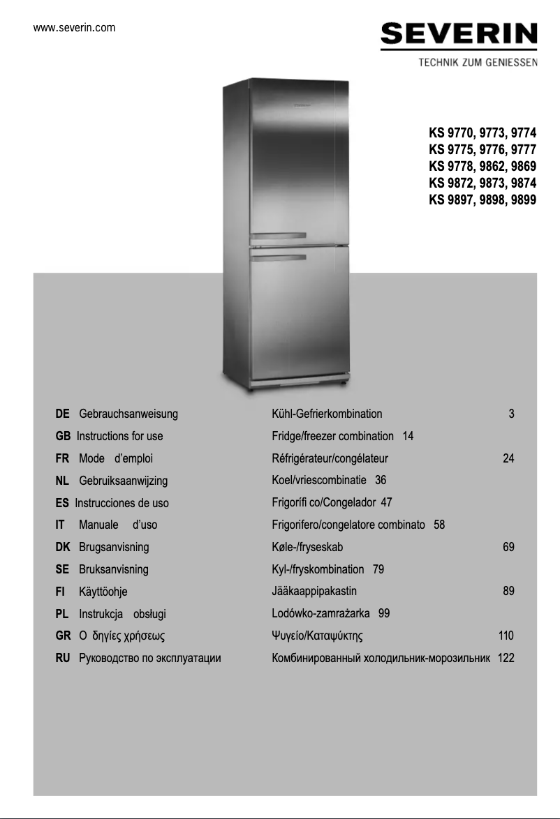 Imagen de la primera página del manual del dispositivo KS 9770