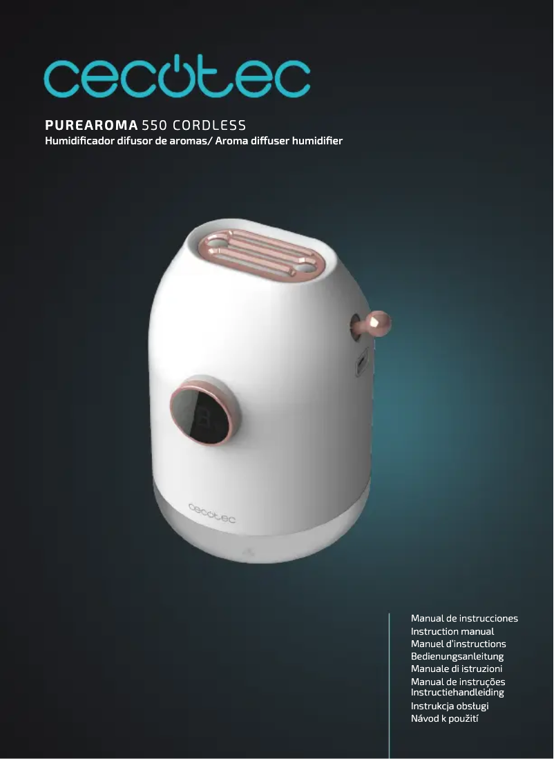 Imagen de la primera página del manual del dispositivo PureAroma 550 Cordless