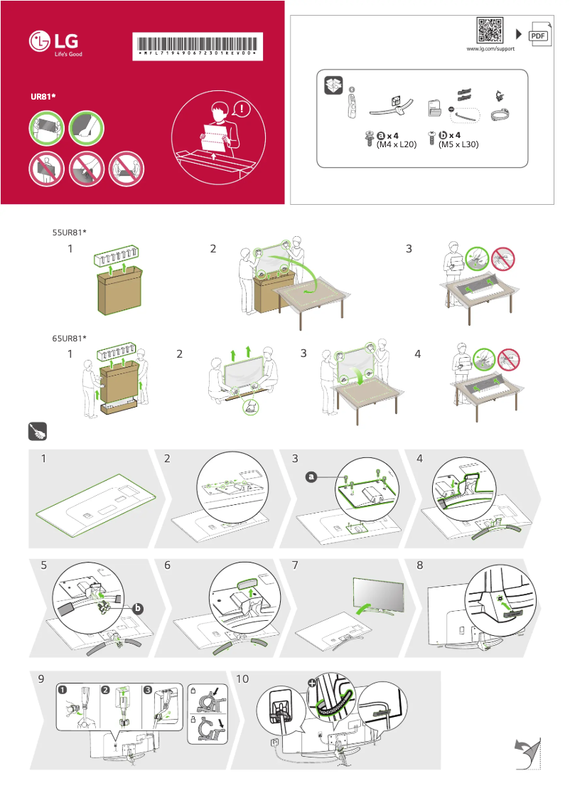 Página nº 1 - Manual de usuario LG 55UR81006LJ