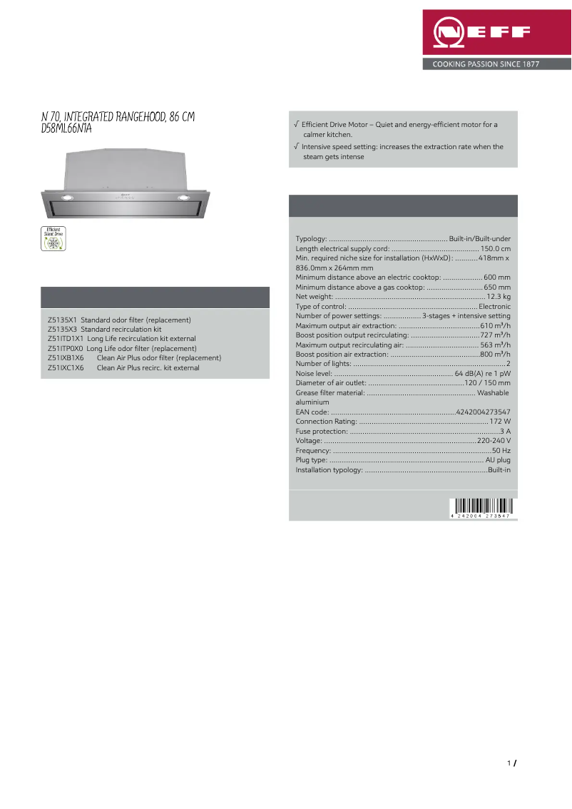 Imagen de la primera página del manual del dispositivo D58ML66N1A