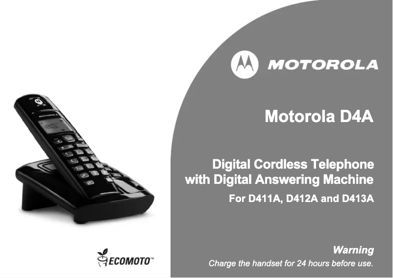 Página 1 del manual Manual de usuario Motorola D411A