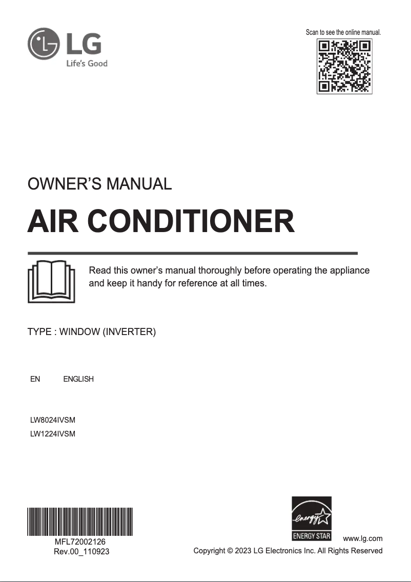 Imagen de la primera página del manual del dispositivo LW8024IVSM