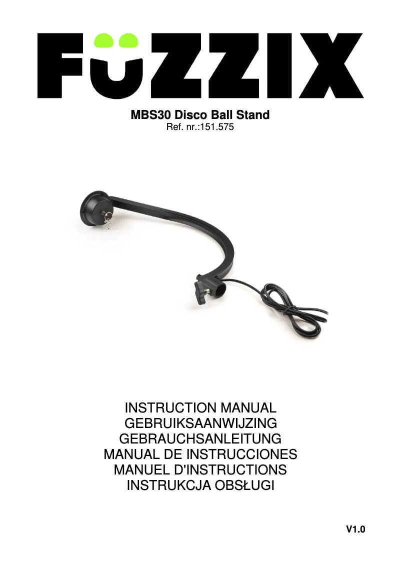 Página 1 del manual Manual de usuario Fuzzix MBS30