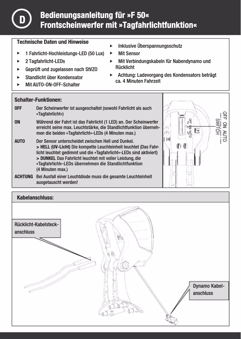 Página 1 del manual Manual de usuario Fuxon F 50