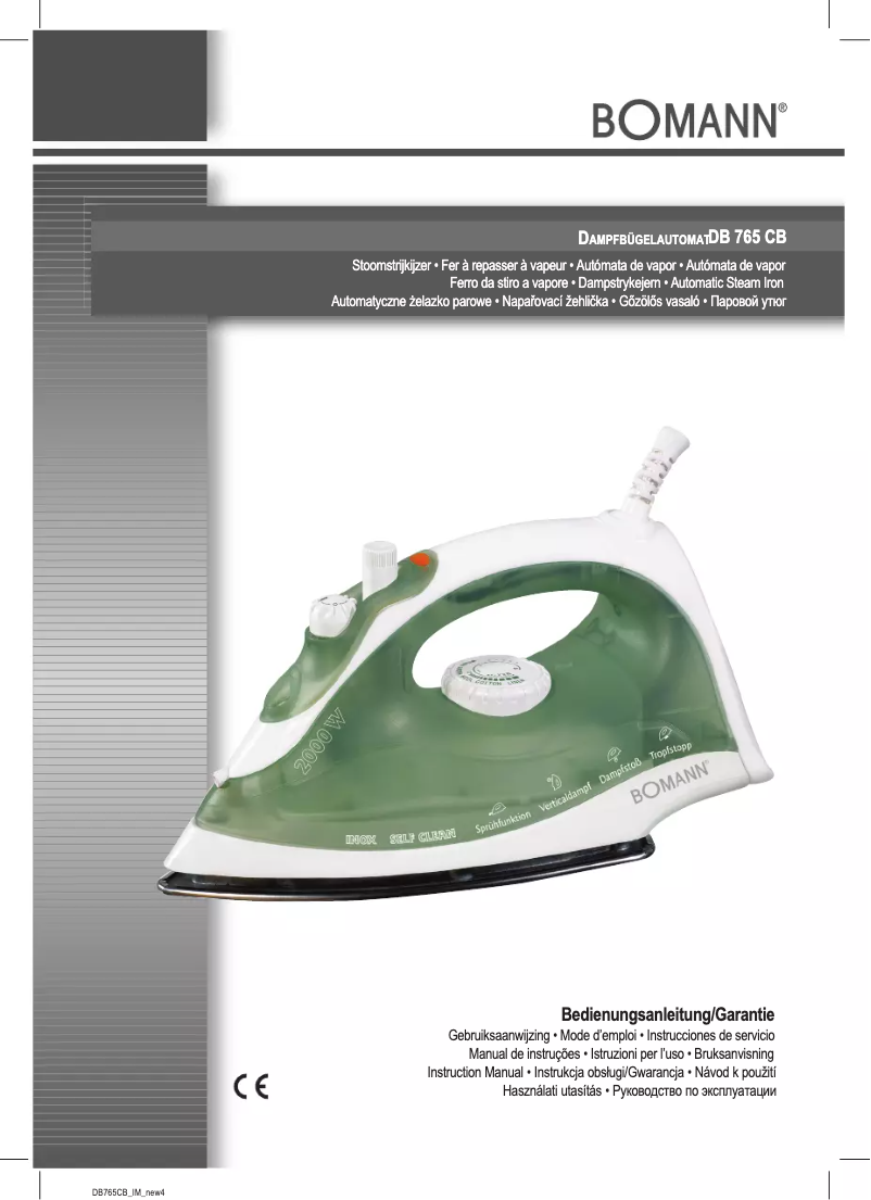 Imagen de la primera página del manual del dispositivo DB 765 CB