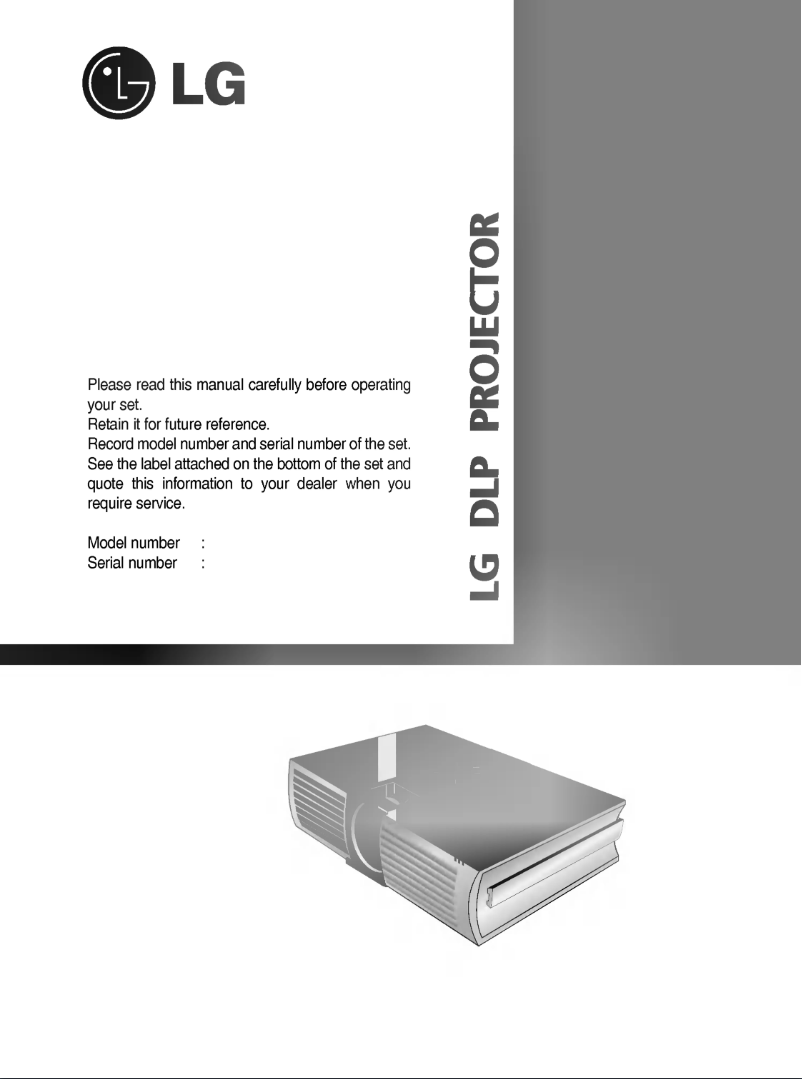 Página nº 1 - Manual de usuario LG Projectors