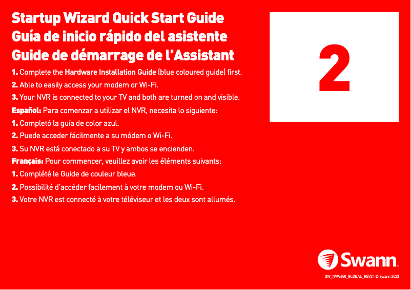 Página nº 1 - Guía de inicio rápido Swann SONVK-650KH4S4