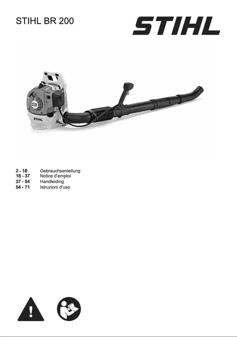 Imagen de la primera página del manual del dispositivo BR 200