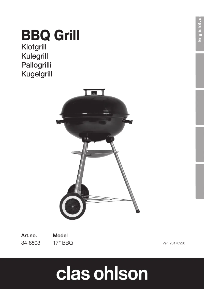 Imagen de la primera página del manual del dispositivo 34-8803