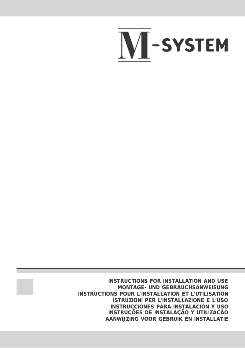 Página 1 del manual Manual de usuario M-System MU-50