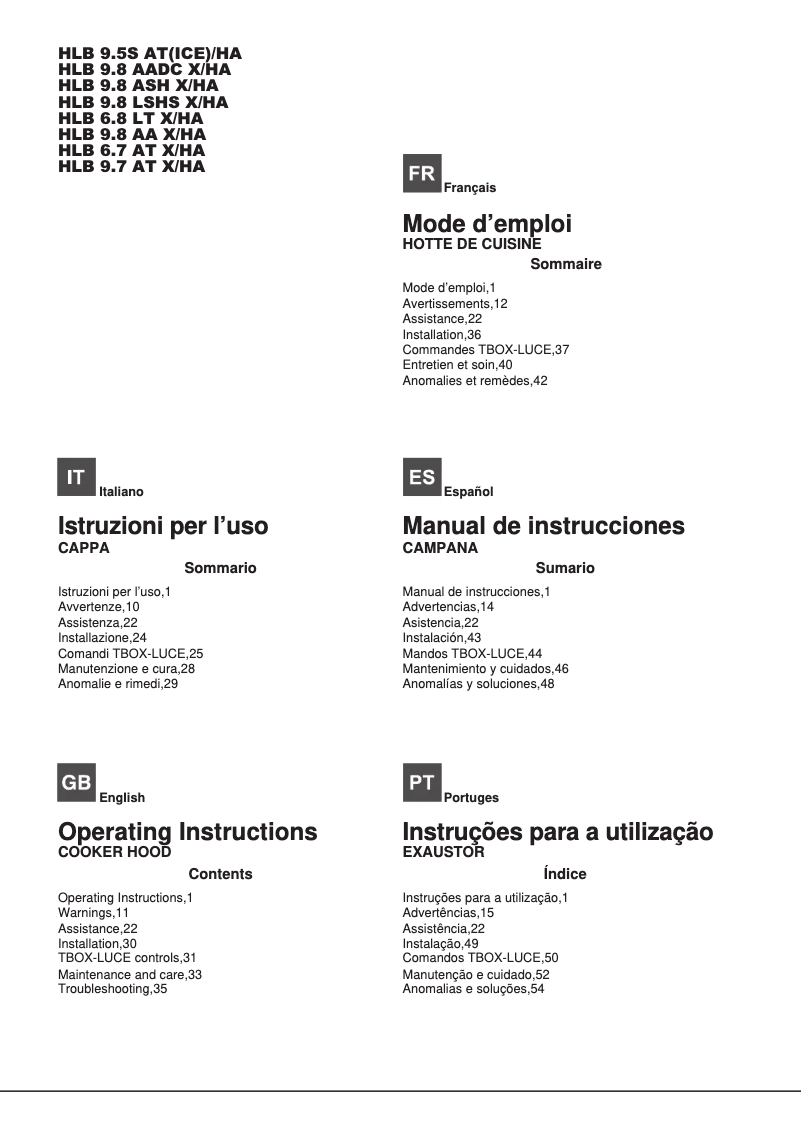 Página 1 del manual Manual de usuario Hotpoint HLB 6.8 AA X/HA