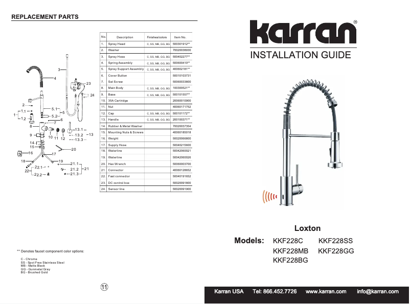 Imagen de la primera página del manual del dispositivo Loxton KKF228BG