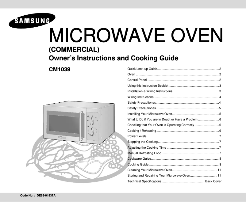 Imagen de la primera página del manual del dispositivo CM1039