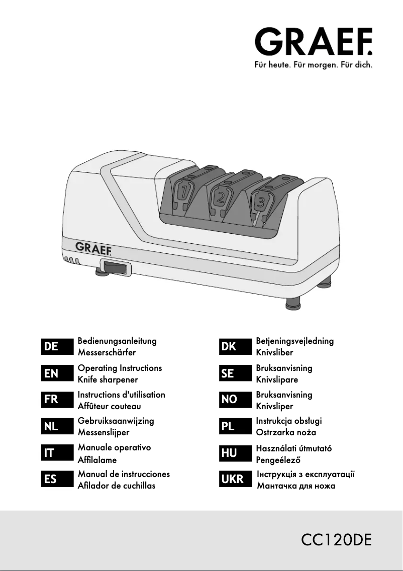 Página 1 del manual Manual de usuario Graef Chef's Choice CC120