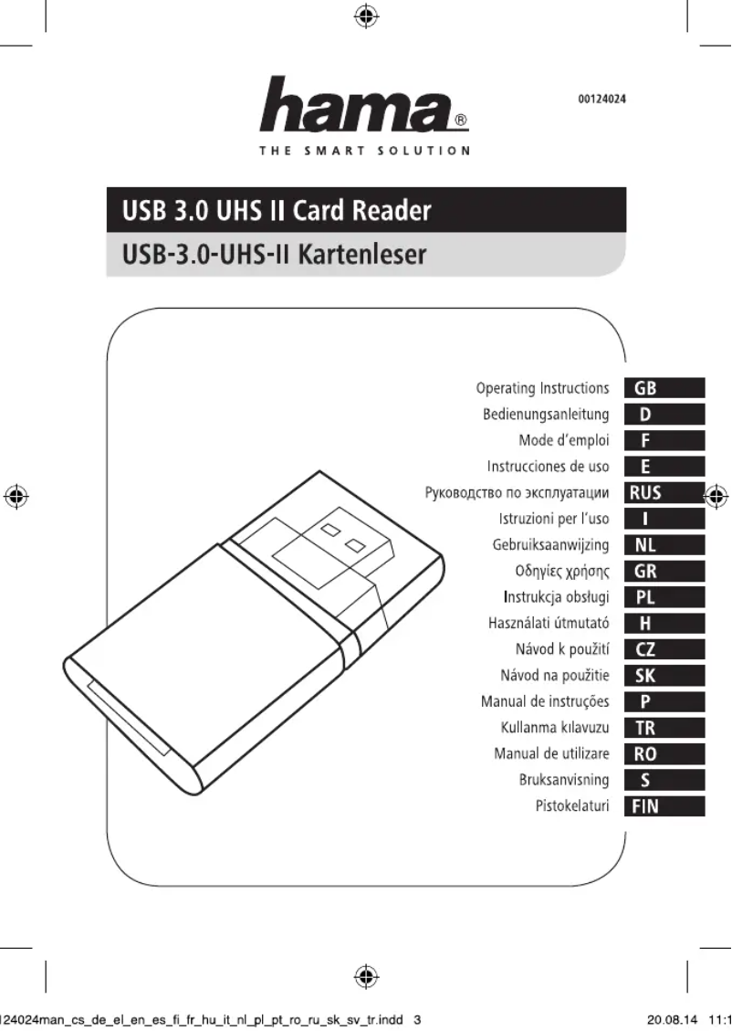Página 1 del manual Manual de usuario Hama USB-3.0-UHS-II
