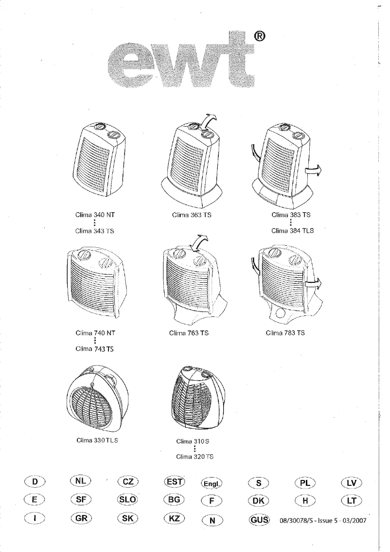 Imagen de la primera página del manual del dispositivo Clima 743TS
